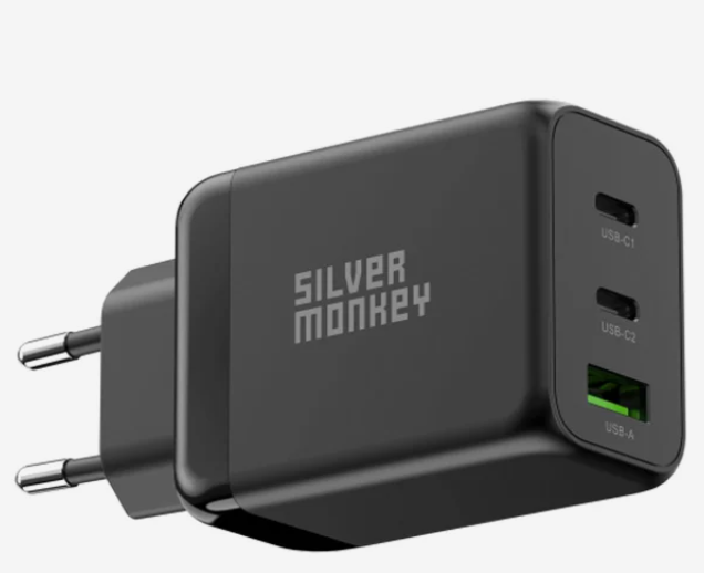 Uniwersalna ładowarka GaN Silver Monkey 65W – najlepsze ładowarki do telefonu i laptopa
