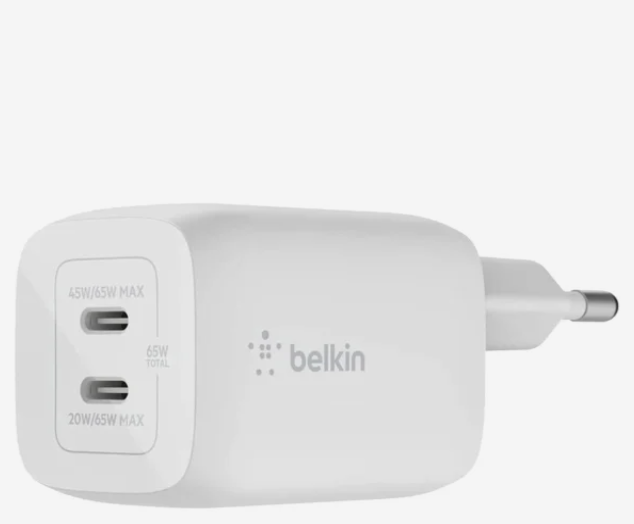 Nowoczesna ładowarka Belkin GaN 65W – szybkie ładowanie USB-C 2025