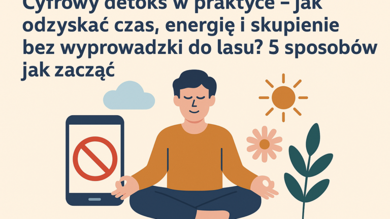 📴 Cyfrowy detoks w praktyce – jak odzyskać czas, energię i skupienie bez wyprowadzki do lasu? 5 sposobów jak zacząć