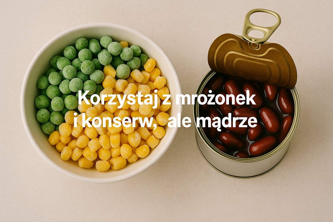 Szybkie zdrowe posiłki bez gotowania z mrożonek – warzywa i ciecierzyca w kuchni