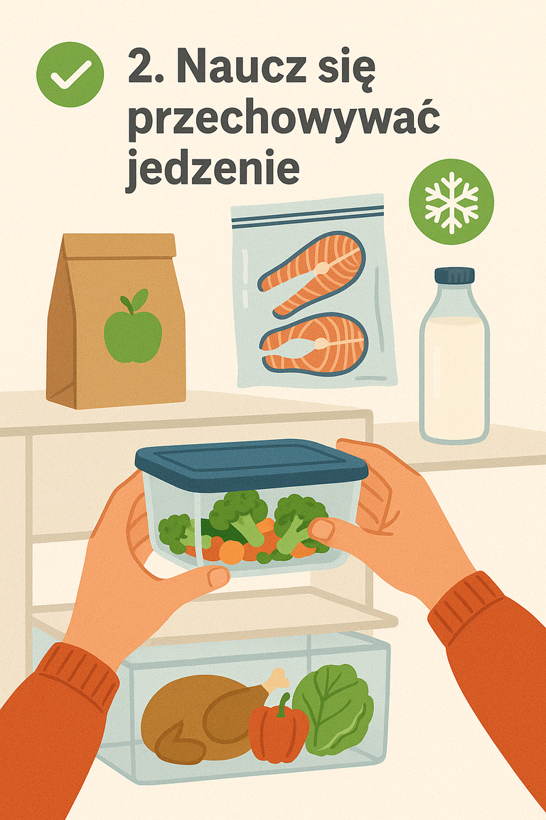 Naucz się przechowywać jedzenie jako sposób jak nie marnować jedzenia