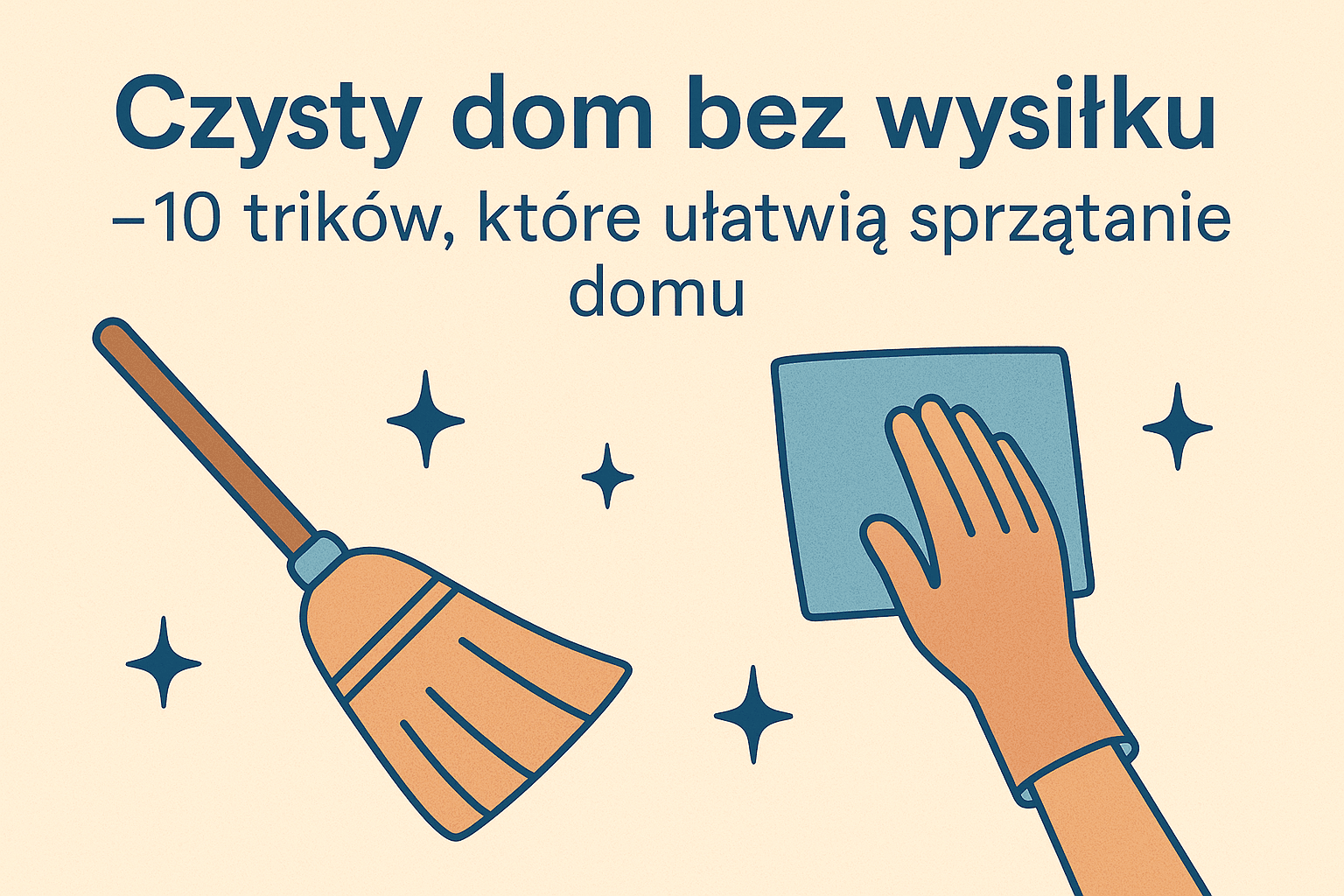 🧹 Czysty dom bez wysiłku – 10 trików, które ułatwią sprzątanie domu