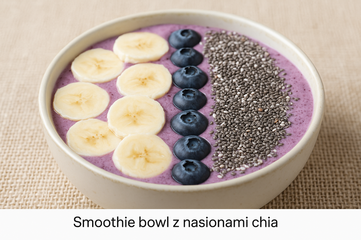 Lekkie i odżywcze śniadanie – smoothie bowl z owocami i chia