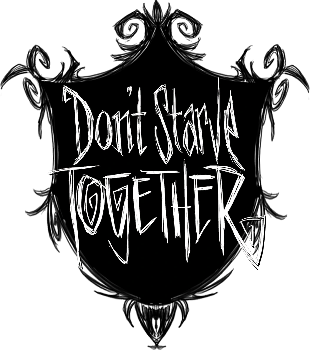 Don't Starve Together logo – kreskówkowa gra survival z coopem