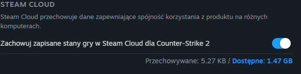 Synchronizacja w chmurze steam