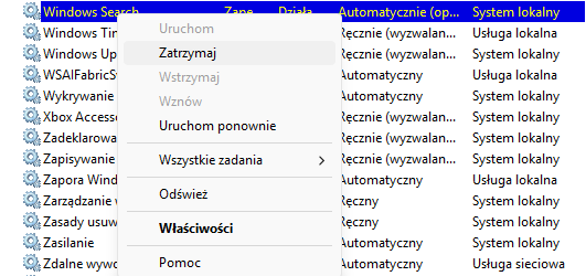 jakie usługi zatrzymać windows 11