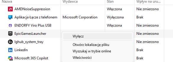 optymalizacja Windows 11- Wyłącz niepotrzebne programy w tle