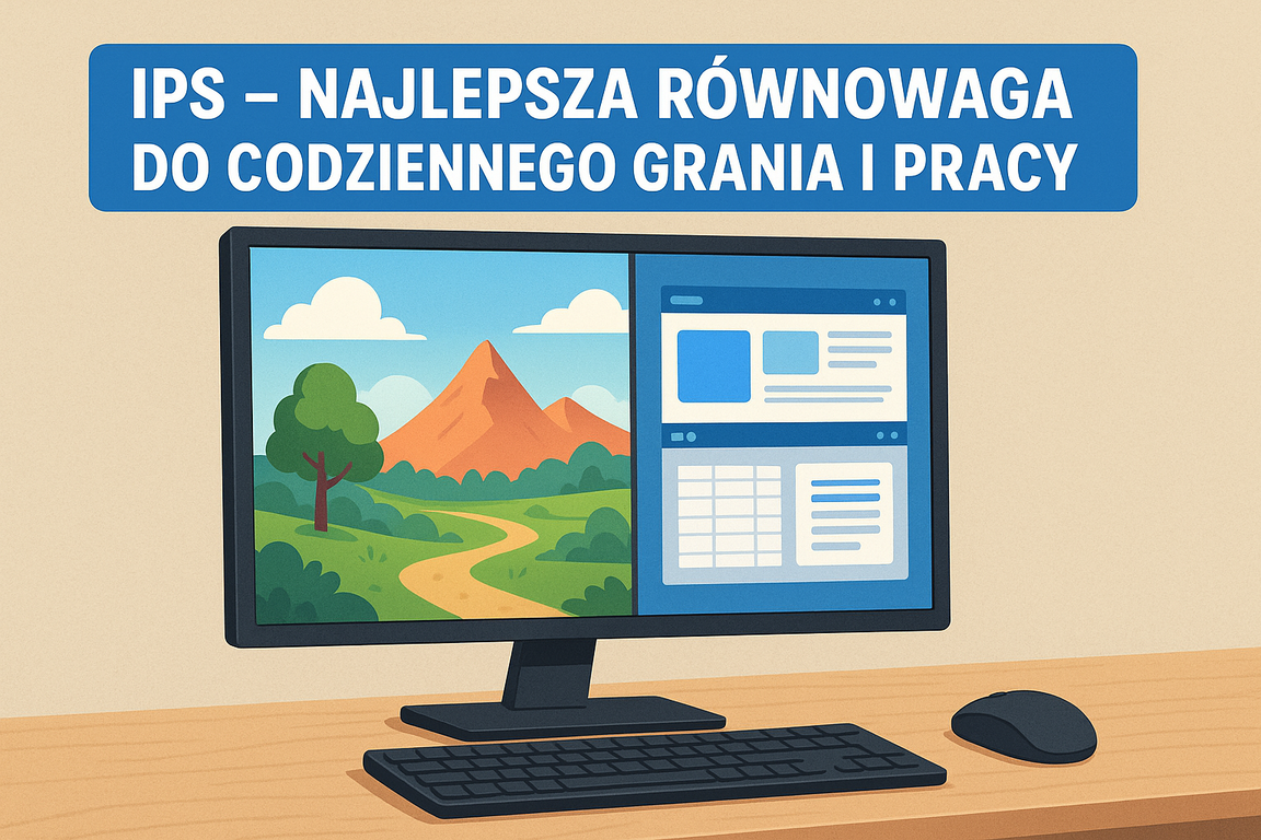 🟦 IPS – najlepsza równowaga do codziennego grania i pracy czyli matryce w monitorach