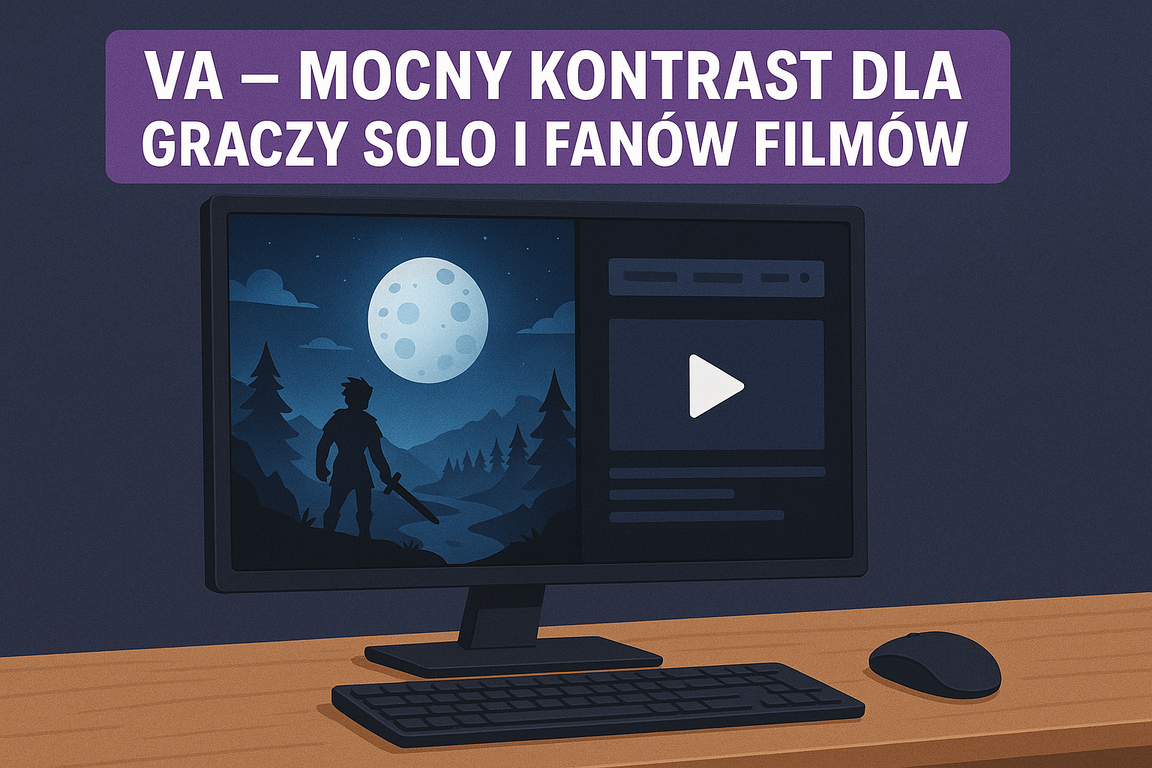 🟪 VA – mocny kontrast dla graczy solo i fanów filmów czyli matryce w monitorach